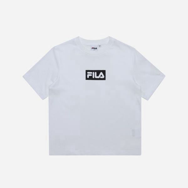 Fila Tričká Damske Biele - Crop S/S Vypredaj - Slovakia 21853-HLRB